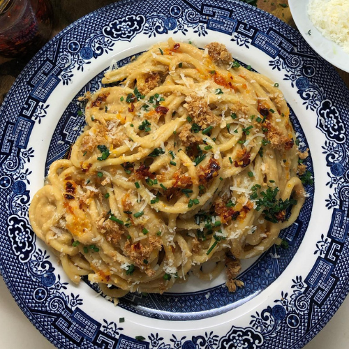 Creamy & Spicy Cauliflower Spaghetti