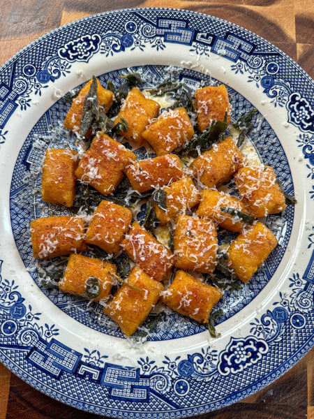 Pumpkin Gnocchi in a Burnt Butter and Sage Sauce