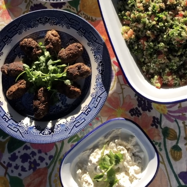 Lebanese Koftas with Tabbouleh & Yogurt Sauce