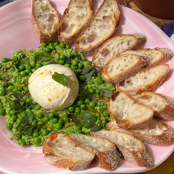 Smashed Pea, Herb & Burrata Dip