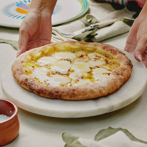 Potato, Thyme, Honey & Provolone Pizza